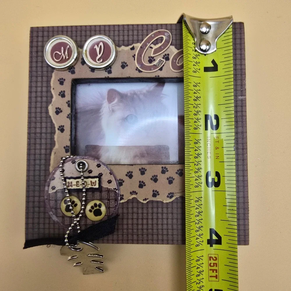 Cat Picture Frame Set CBK Meow Pewter Style & My Cat Scrapbook Theme 2 Piece Lot
